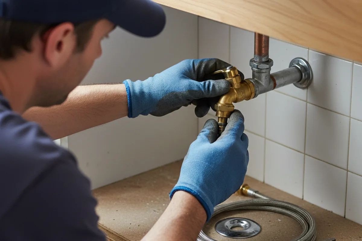 Shutoff valve and fitting work during Emergency Plumbing in Seekonk